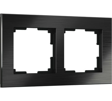 Рамка на 2 поста WERKEL W0021708 Aluminium черный алюминий a050962