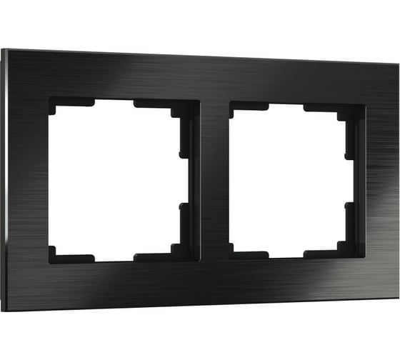 Рамка на 2 поста WERKEL W0021708 Aluminium черный алюминий a050962 1