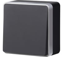 Выключатель WERKEL W5012034 одноклавишный проходной Gallant черный с серебром a051166
