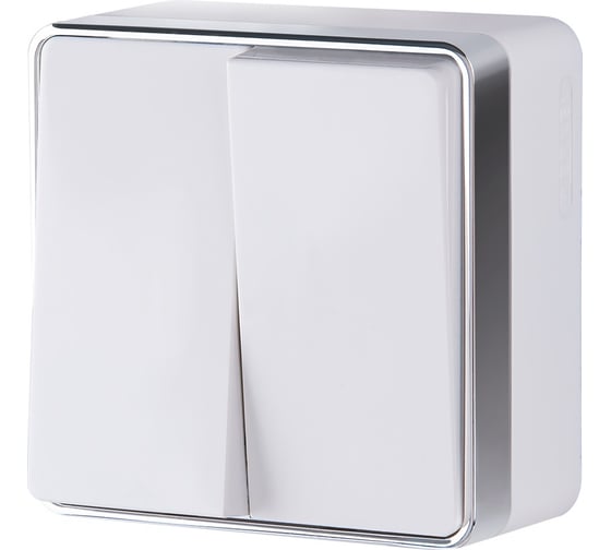 Выключатель WERKEL W5020001 двухклавишный Gallant белый a051592 1