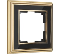 Рамка на 1 пост WERKEL W0011330 золото черный a051215
