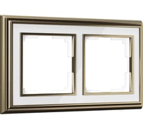 Рамка на 2 поста WERKEL W0021327 бронза белый a051206