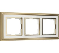 Рамка WERKEL на 3 поста золото белый W0031329 a051218