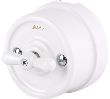 Переключатель WERKEL, W5612001 одноклавишный (белый) ретро a051317