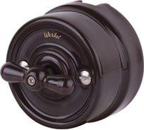 Выключатель WERKEL W5620014 на 4 положения, двухклавишный (коричневый) Ретро a051052