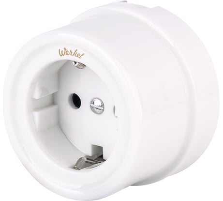 Розетка с заземлением WERKEL W5671001 белый Ретро a051312