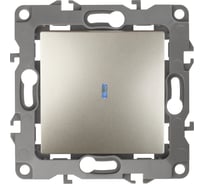 Выключатель с подсветкой ЭРА 12-1102-04 10АХ-250В, IP20, шампань Б0014636
