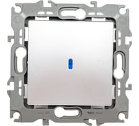 Выключатель с подсветкой ЭРА 12-1102-03 10АХ-250В, IP20, алюминий Б0014635