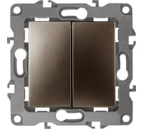 Двойной переключатель ЭРА 12-1106-13 10АХ-250В, IP20, бронза Б0019296