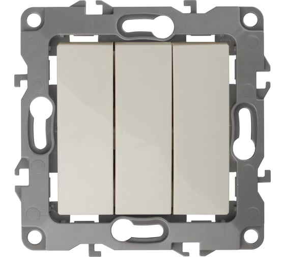 Тройной выключатель ЭРА 12-1107-02 10АХ-250В, IP20, слоновая кость Б0014670