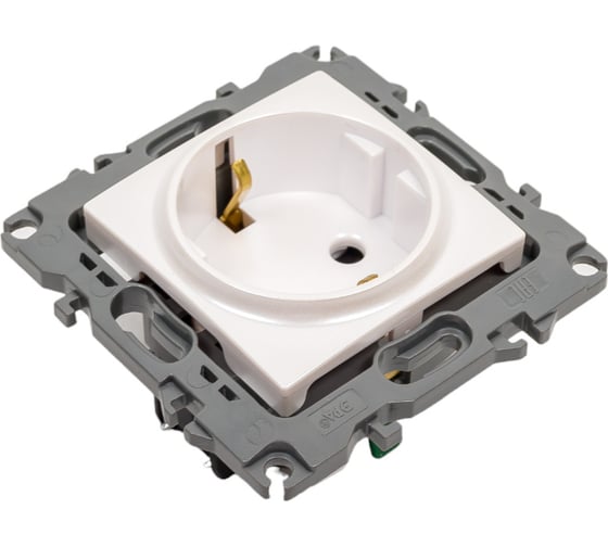 Розетка ЭРА 12-2102-15 2P+E Schuko со шторками, 16A-250В, IP20, перламутр Б0019326