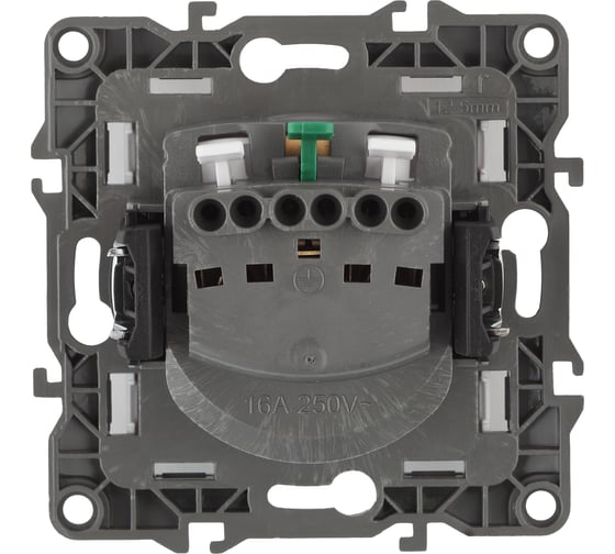 Розетка ЭРА 12-2103-02 2P+E Schuko со шторками с крышкой, 16A-250В, IP20, слоновая кость Б0014694