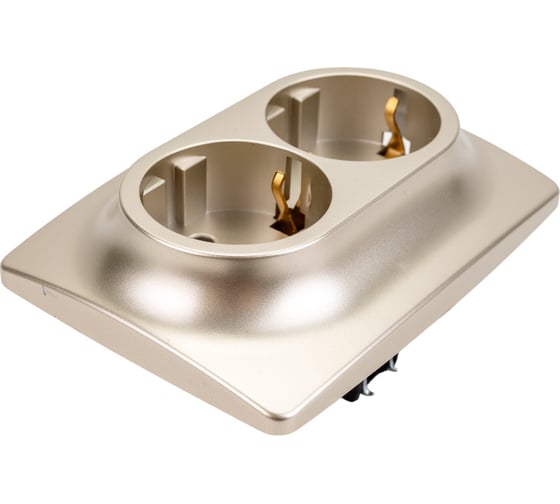 Розетка ЭРА 12-2106-04 2X2P+E Schuko, 16A-250В, IP20, шампань Б0031231
