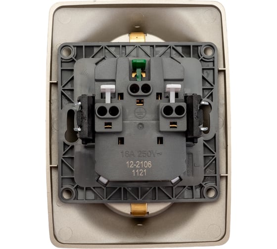 Розетка ЭРА 12-2106-04 2X2P+E Schuko, 16A-250В, IP20, шампань Б0031231