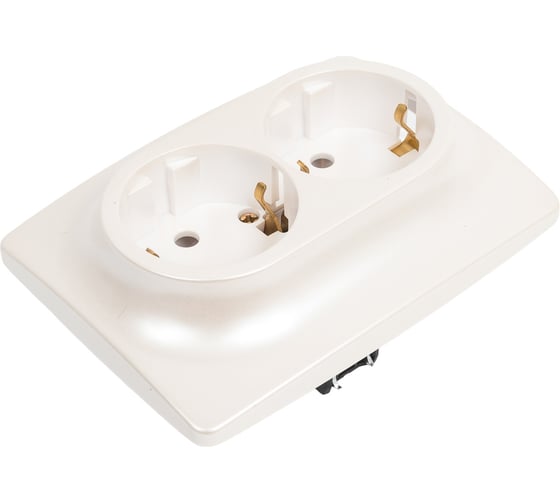 Розетка ЭРА 12-2106-15 2X2P+E Schuko, 16A-250В, IP20, перламутр Б0031237