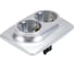 Розетка ЭРА 12-2106-03 2X2P+E Schuko, 16A-250В, IP20, алюминий Б0031230 2