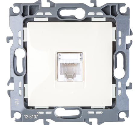 Информационная розетка ЭРА 12-3107-02 RJ45, IP20, слоновая кость Б0014724