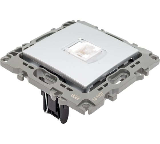 Информационная розетка ЭРА 12-3107-03 RJ45, IP20, алюминий Б0014725