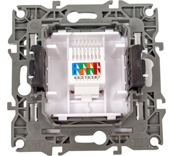 Информационная розетка ЭРА 12-3107-03 RJ45, IP20, алюминий Б0014725