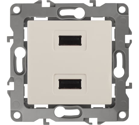 Зарядное устройство USB ЭРА 12-4110-02 230В/5В-2100мА, IP20, слоновая кость Б0027492