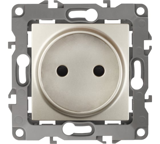 Розетка ЭРА 12-2105-04 2P, 16A-250В, IP20, шампань Б0018257
