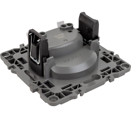 Розетка ЭРА 12-2105-05 2P, 16A-250В, IP20, антрацит Б0018258