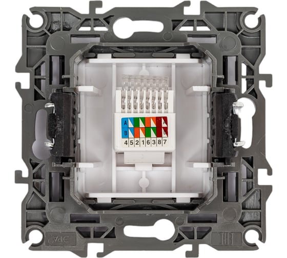 Розетка ЭРА 12-3107-05 RJ45, IP20, антрацит Б0014727
