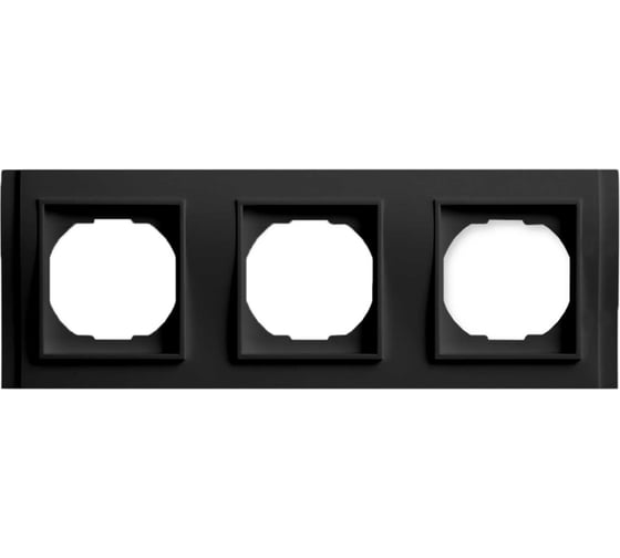3-местная рамка Vesta Electric vesta-electric verona black FRM020301CMT 1