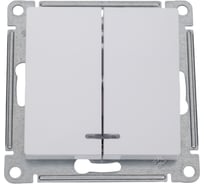 Механизм выключателя Systeme Electric 2-кл. ATLAS DESIGN с подсветкой сх.5а 10АХ белый ATN000153