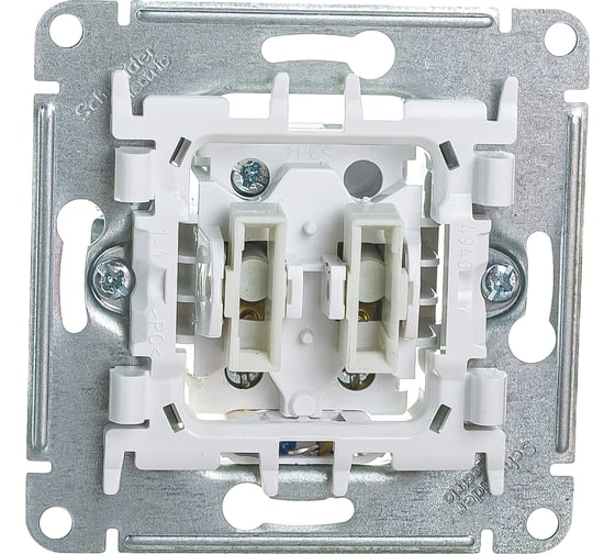Механизм выключателя Systeme Electric 2-кл. ATLAS DESIGN с подсветкой сх.5а 10АХ белый ATN000153