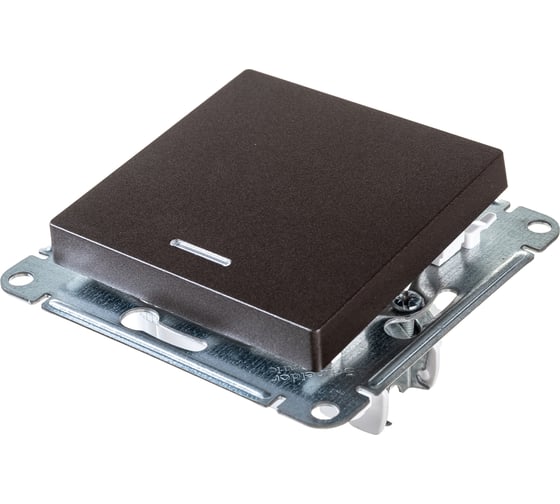 Механизм выключателя Systeme Electric 1-кл. ATLAS DESIGN с подсветкой сх.1а 10АХ мокко 1240356 ATN000613