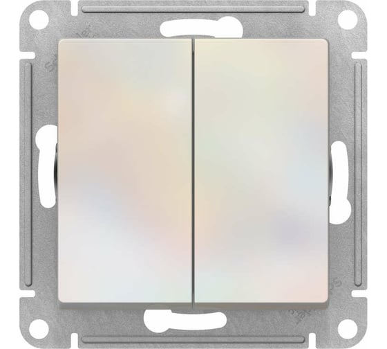 Механизм выключателя Systeme Electric 2-кл. ATLAS DESIGN сх.5 10АХ жемчуг ATN000451 1240289