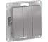 Механизм выключателя Schneider Electric 3-кл. ATLAS DESIGN сх.1+1+1 10АХ алюминий ATN000331 1240234 1