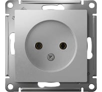 Механизм розетки Systeme Electric (Schneider Electric) 1-м AtlasDesign, без заземления, 16 А, алюминий ATN000341