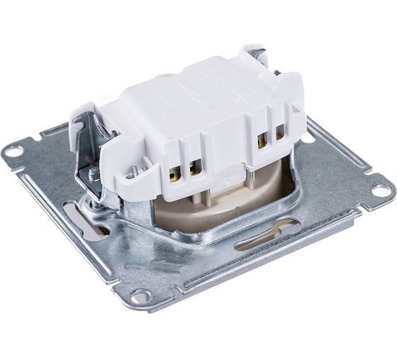 Механизм розетки Systeme Electric 1-м СП ATLAS DESIGN без заземления, 16А, алюминий ATN000341 1240239
