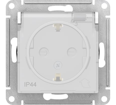Механизм розетки Systeme Electric (Schneider Electric) 1-м СП ATLAS DESIGN AQUA 16А IP44 бел. 1240175 ATN440146