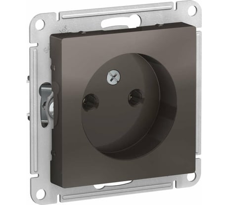 Механизм розетки Systeme Electric 1-м СП ATLAS DESIGN без заземления, 16А, мокко ATN000641 1240368