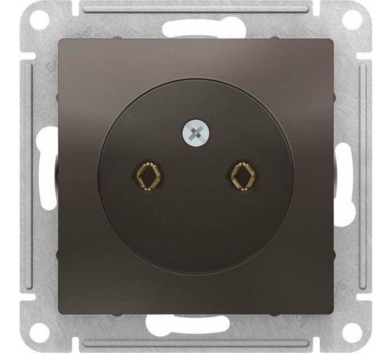 Механизм розетки Systeme Electric 1-м СП ATLAS DESIGN без заземления, 16А, мокко ATN000641 1240368