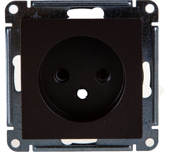 Механизм розетки Systeme Electric 1-м СП ATLAS DESIGN без заземления, 16А, мокко ATN000641 1240368