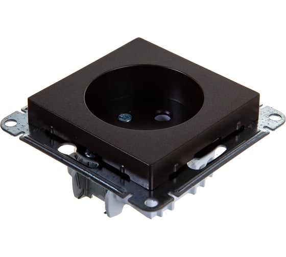 Механизм розетки Systeme Electric 1-м СП ATLAS DESIGN без заземления, 16А, мокко ATN000641 1240368