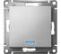 Механизм выключателя Systeme Electric (Schneider Electric) 1-кл. ATLAS DESIGN с подсветкой сх.1а 10АХ алюм. 1240227 ATN000313 2