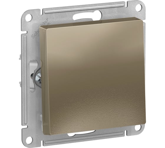 Механизм выключателя Systeme Electric 1-кл. ATLAS DESIGN сх.1 10АХ шампань ATN000511 1240311