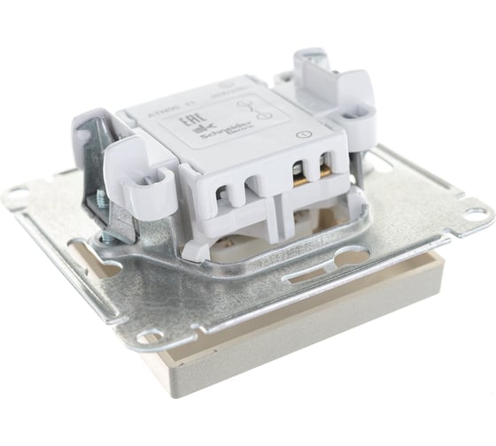 Механизм выключателя Systeme Electric 1-кл. ATLAS DESIGN сх.1 10АХ шампань ATN000511 1240311