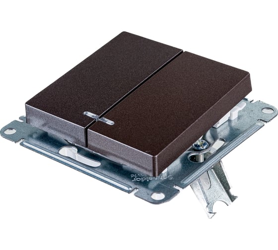 Механизм выключателя Systeme Electric 2-кл. ATLAS DESIGN с подсветкой сх.5а 10АХ мокко 1240377