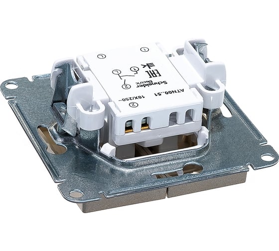 Механизм выключателя Systeme Electric 2-кл. ATLAS DESIGN сх.5 10АХ шампань ATN000551 1240332