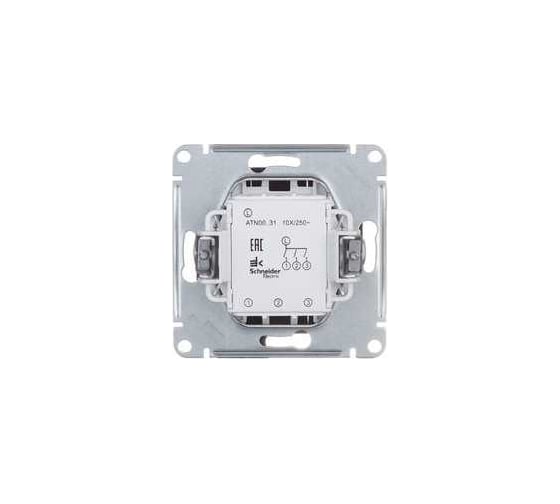 Механизм выключателя Systeme Electric 3-кл. ATLAS DESIGN сх.1+1+1 10АХ мокко ATN000631 1240363
