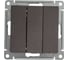 Механизм выключателя Systeme Electric 3-кл. ATLAS DESIGN сх.1+1+1 10АХ мокко ATN000631 1240363 2