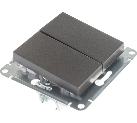 Механизм выключателя Systeme Electric 2-кл. ATLAS DESIGN сх.5 10АХ мокко ATN000651 1240375