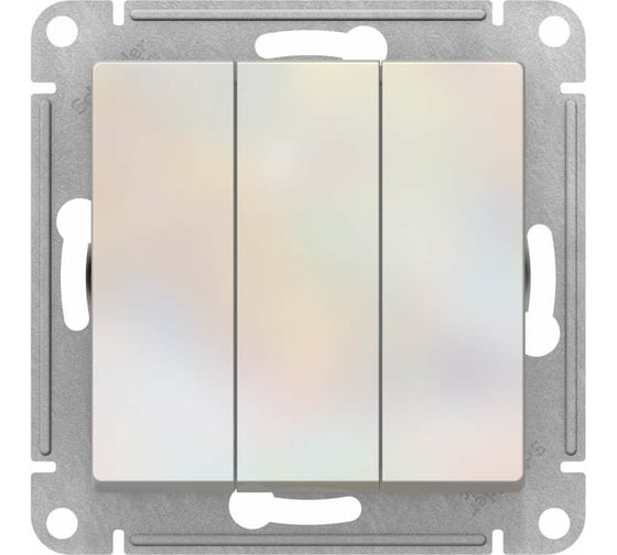 Механизм выключателя Systeme Electric 3-кл. ATLAS DESIGN сх.1+1+1 10АХ жемчуг ATN000431 1240277