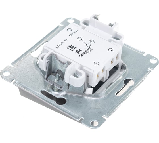 Механизм переключателя Systeme Electric 1-кл. ATLAS DESIGN 10АХ мокко ATN000661 1240378